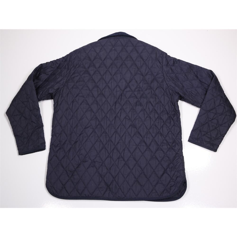 Barbour Ladies Liddesdale Navy Blue Diamond Quilted Jacket Coat US 12 - Picture 5 of 8